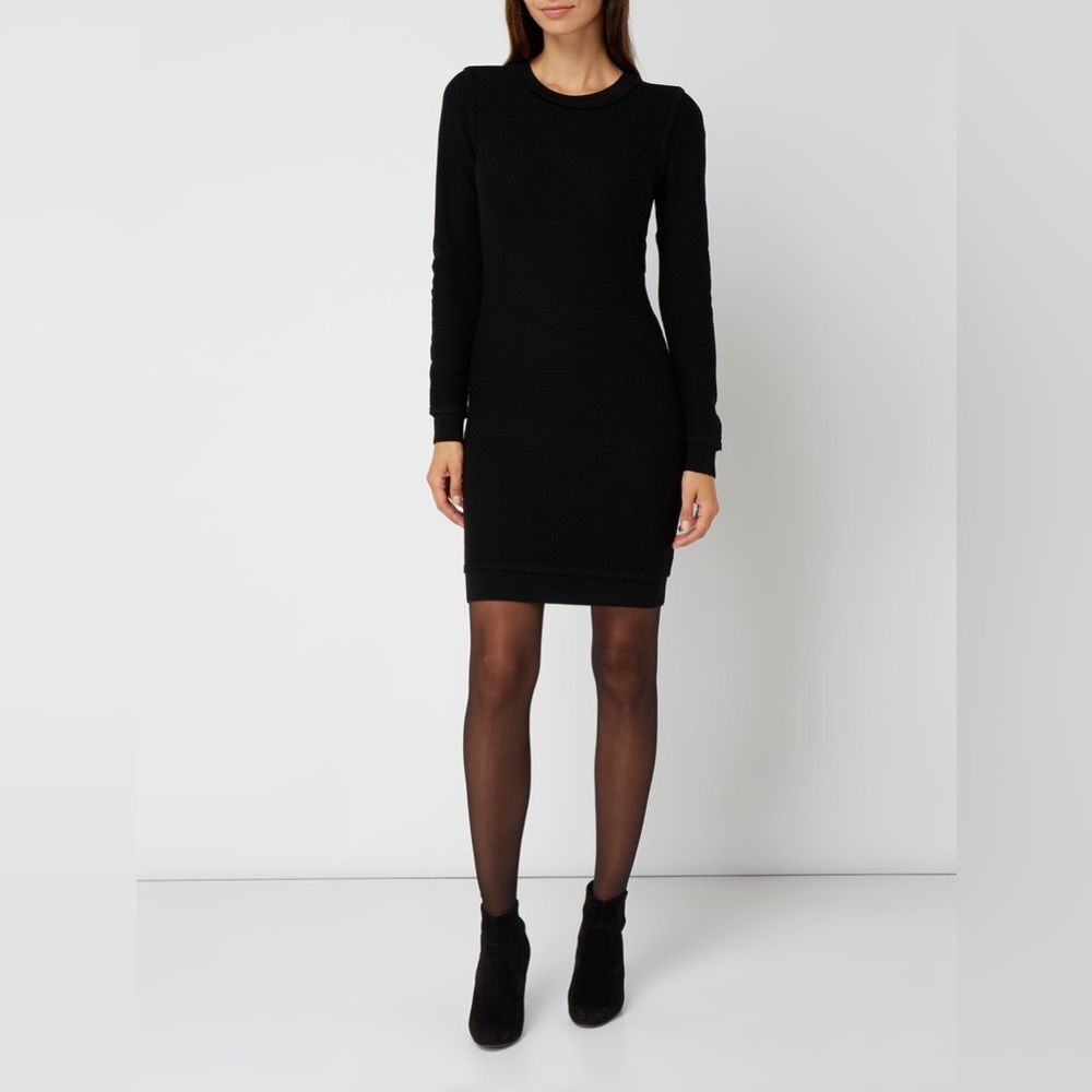 MICHAEL KORS MK Black Dress Women’s XS Bodycon Textured Knit Sweater Sexy Mini